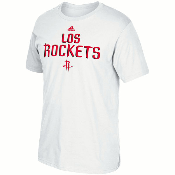 NBA Men Houston Rockets adidas Noches EneBeA TShirt  White->->Sports Accessory